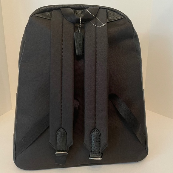 NEW Coach Campus XL Large Pebbled Leather Turnlock Backpack Black - Picture 3 of 16